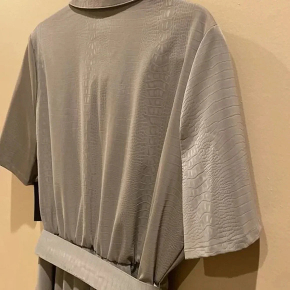 Alfani Embossed Faux-Leather Shirtdress, - Picture 6 of 10